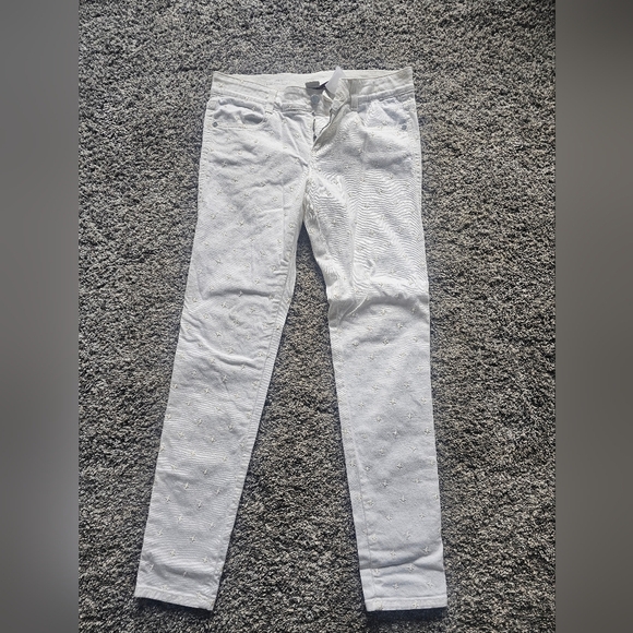Stella McCartney White Star Embroidered Jeans Size 27 | Made in Italy Designer - Picture 1 of 9